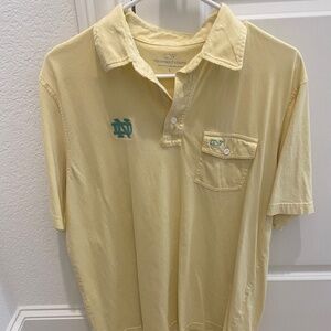 Notre Dame, Vineyard Vines, men’s polo collared shirt, size Large